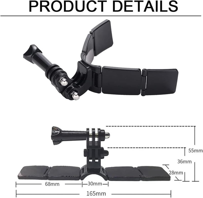 WLPREOE Helmet Chin Mount for GoPro, Adhesive Chin Mount Fit for Full Face Motorcycle Helmet, Immersive POV Recording, Compatible With GoPro Hero 13 12 11 10 9 8 Camera, Helmets Accessories Gear For Man Women - Image 4